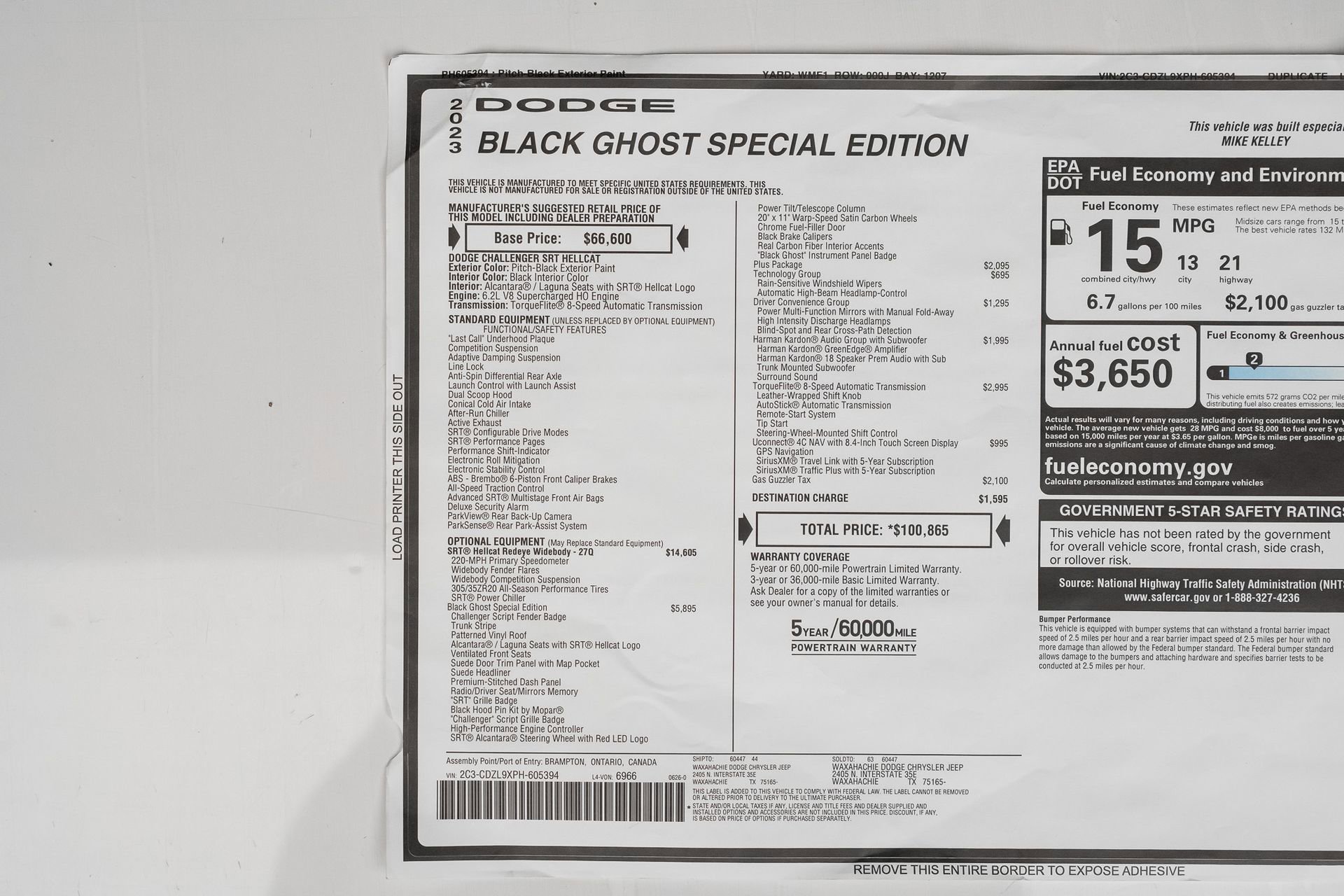 Used 2023 Dodge Challenger SRT Hellcat Redeye image 77