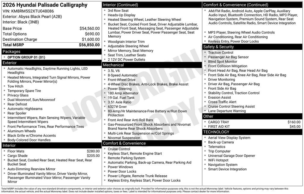 New 2026 Hyundai Palisade Calligraphy image 4