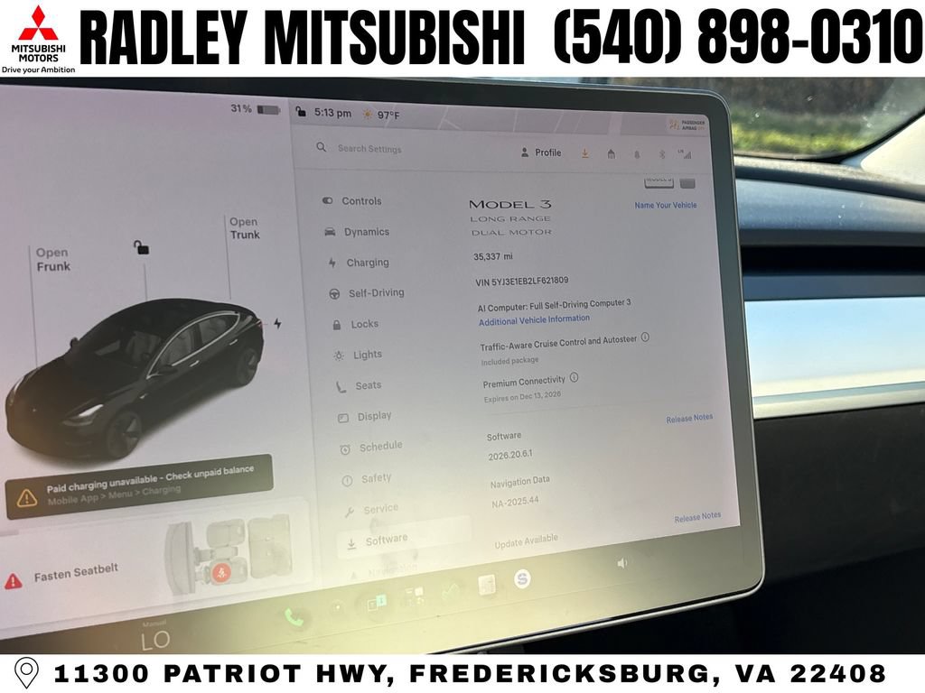 Used 2020 Tesla Model 3 Long Range AWD/4WD image 9