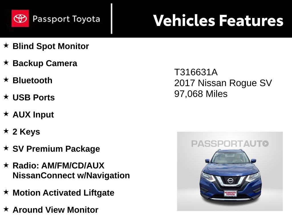 Used 2017 Nissan Rogue SV w/ SV Premium Package AWD/4WD image 10