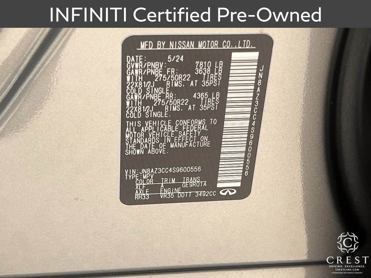 Certified 2025 INFINITI QX80 Autograph image 32