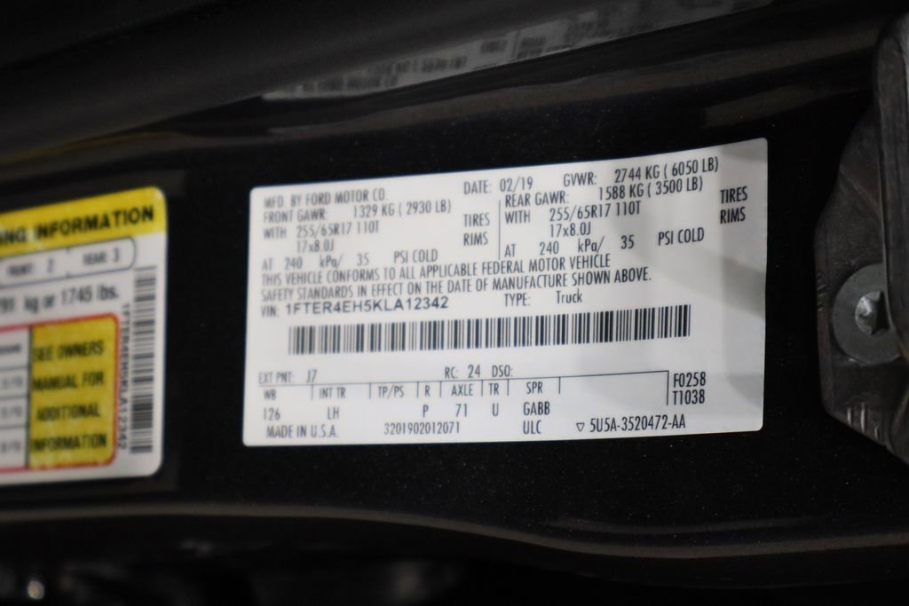 Used 2019 Ford Ranger XLT w/ Equipment Group 301A Mid image 35