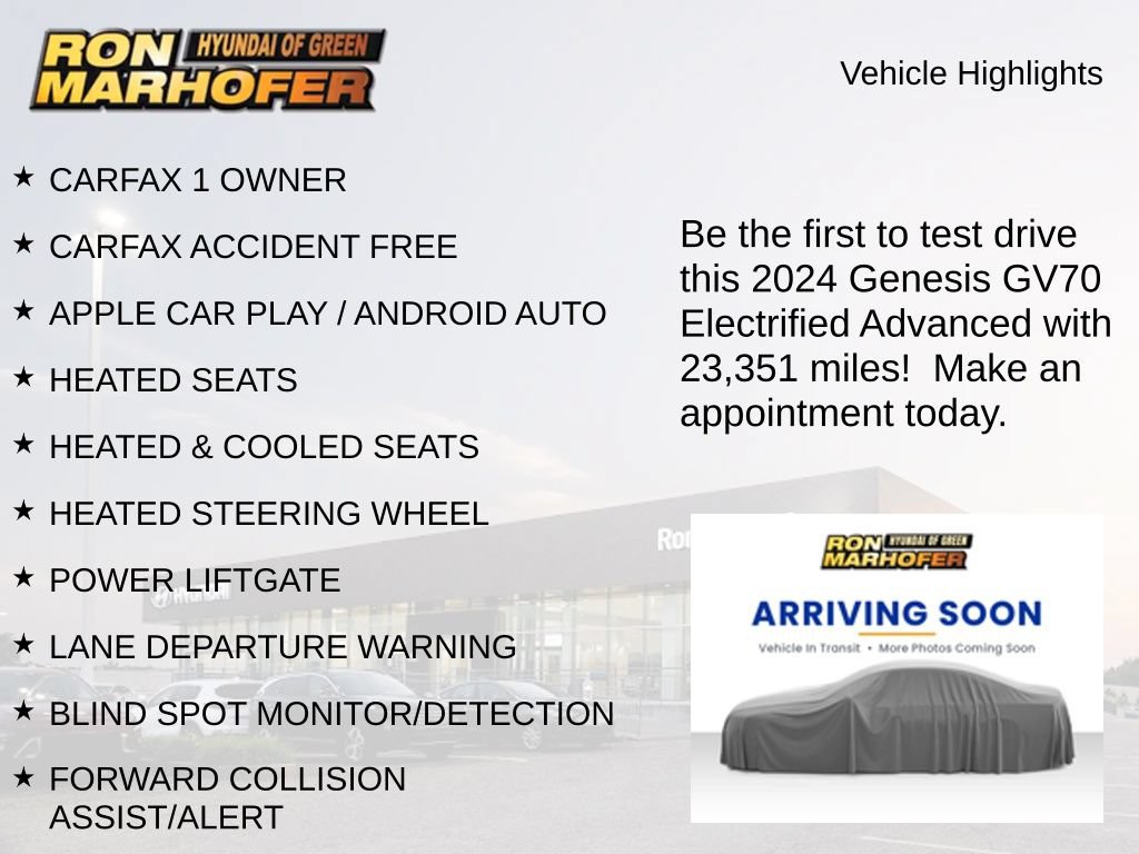 Used 2024 Genesis Electrified GV70 w/ Prestige Package AWD/4WD image 2