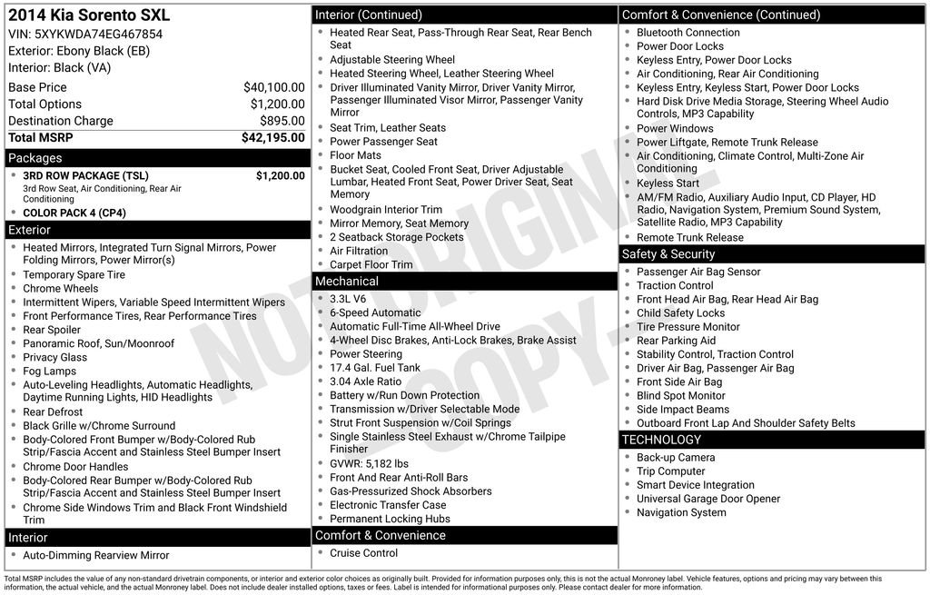 Used 2014 Kia Sorento SX w/ 3rd Row Package image 6