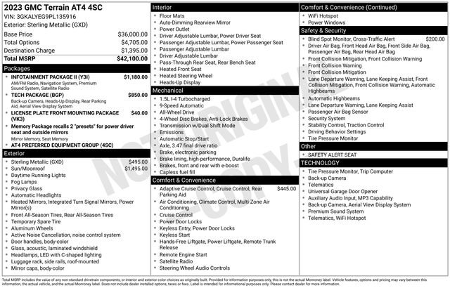 Used 2023 GMC Terrain AT4 w/ Infotainment Package II AWD/4WD image 20