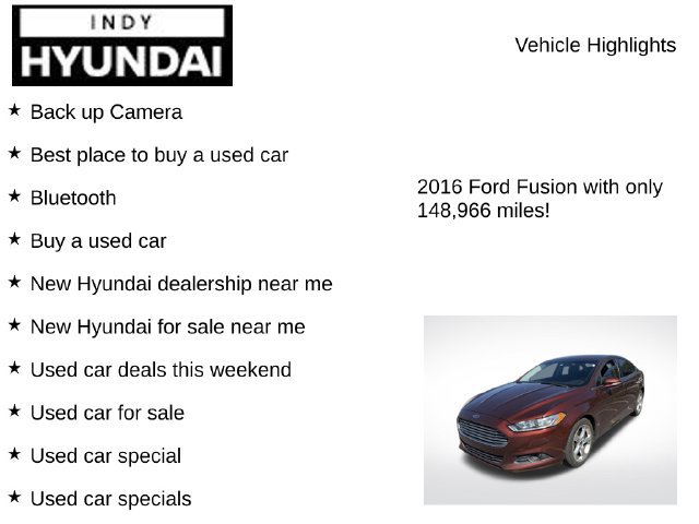 Used 2016 Ford Fusion SE FWD image 8