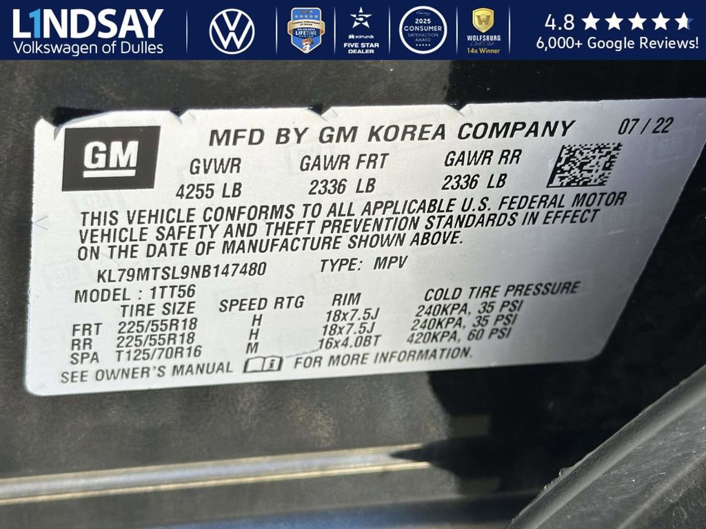 Used 2022 Chevrolet TrailBlazer RS w/ Technology Package image 25