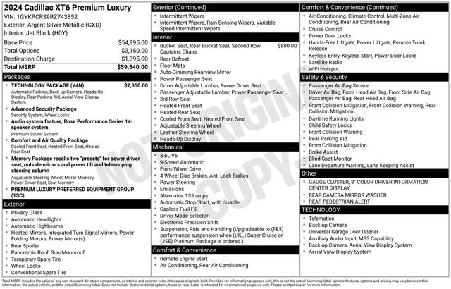 Certified 2024 Cadillac XT6 Premium Luxury w/ Technology Package FWD image 34