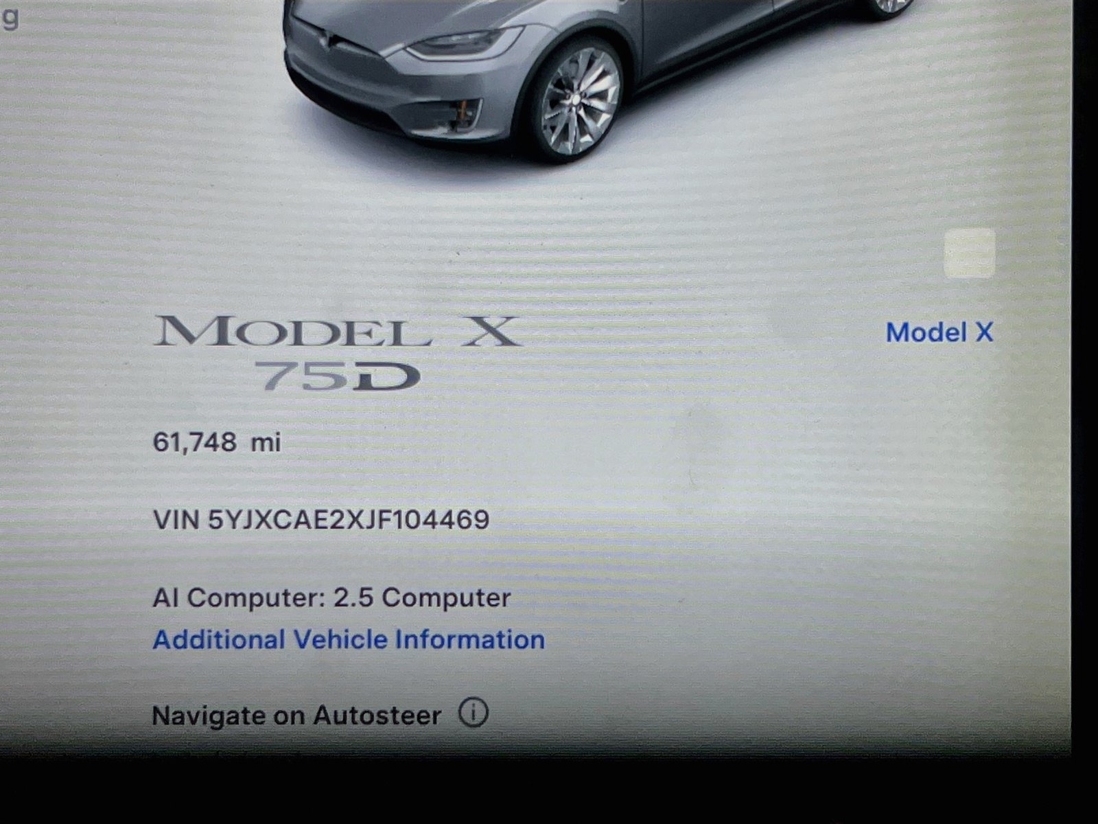 Used 2018 Tesla Model X 75D AWD/4WD image 8