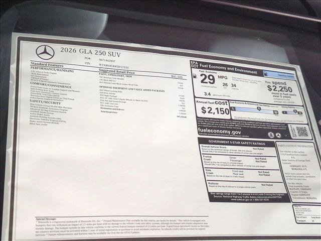 New 2026 Mercedes-Benz GLA 250 image 18