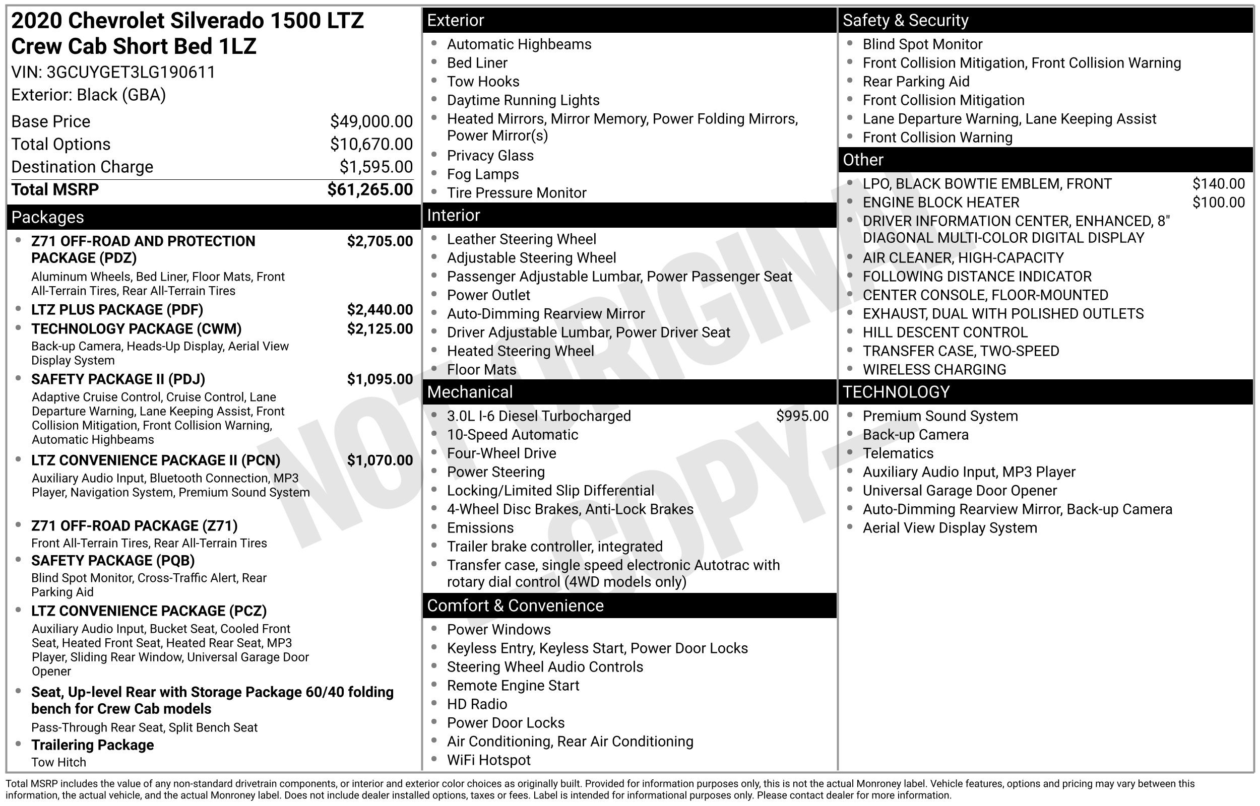 Used 2020 Chevrolet Silverado 1500 LTZ AWD/4WD image 2
