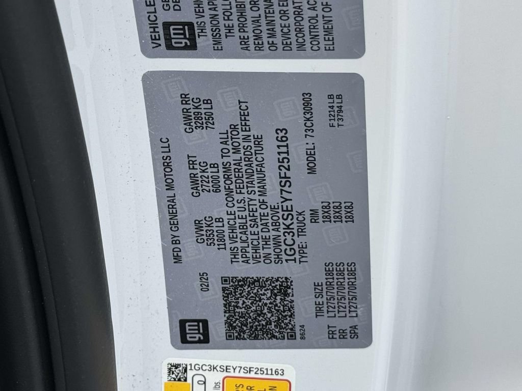 New 2025 Chevrolet Silverado 3500 W/T w/ WT Convenience Package AWD/4WD image 18