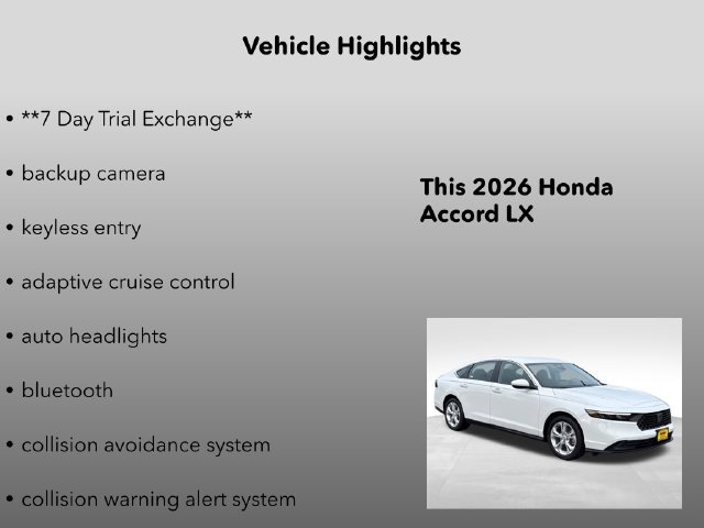 New 2026 Honda Accord LX image 5