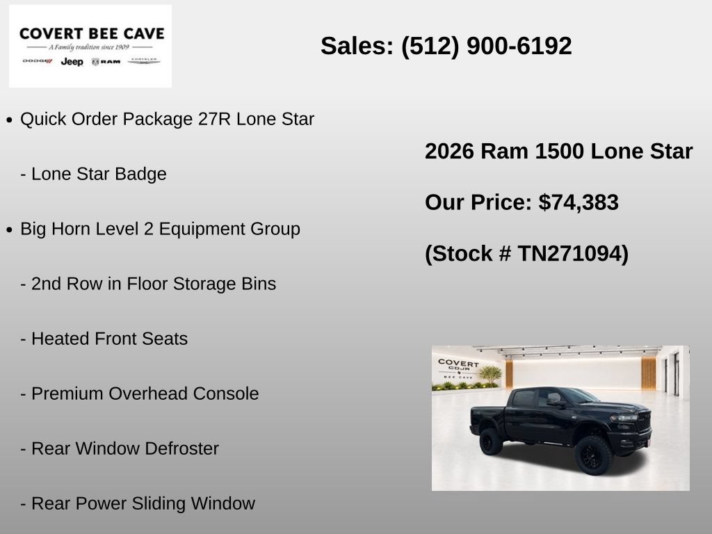 New 2026 RAM 1500 Lone Star AWD/4WD image 8