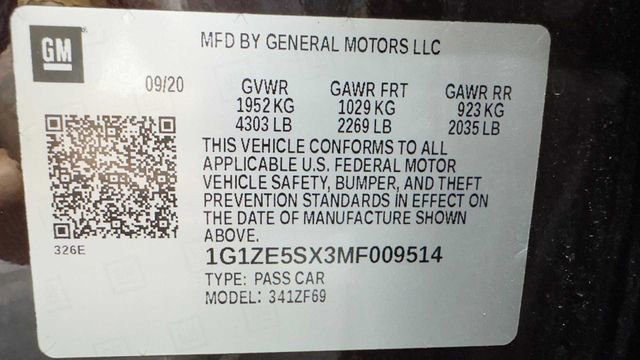 Used 2021 Chevrolet Malibu Premier FWD image 36