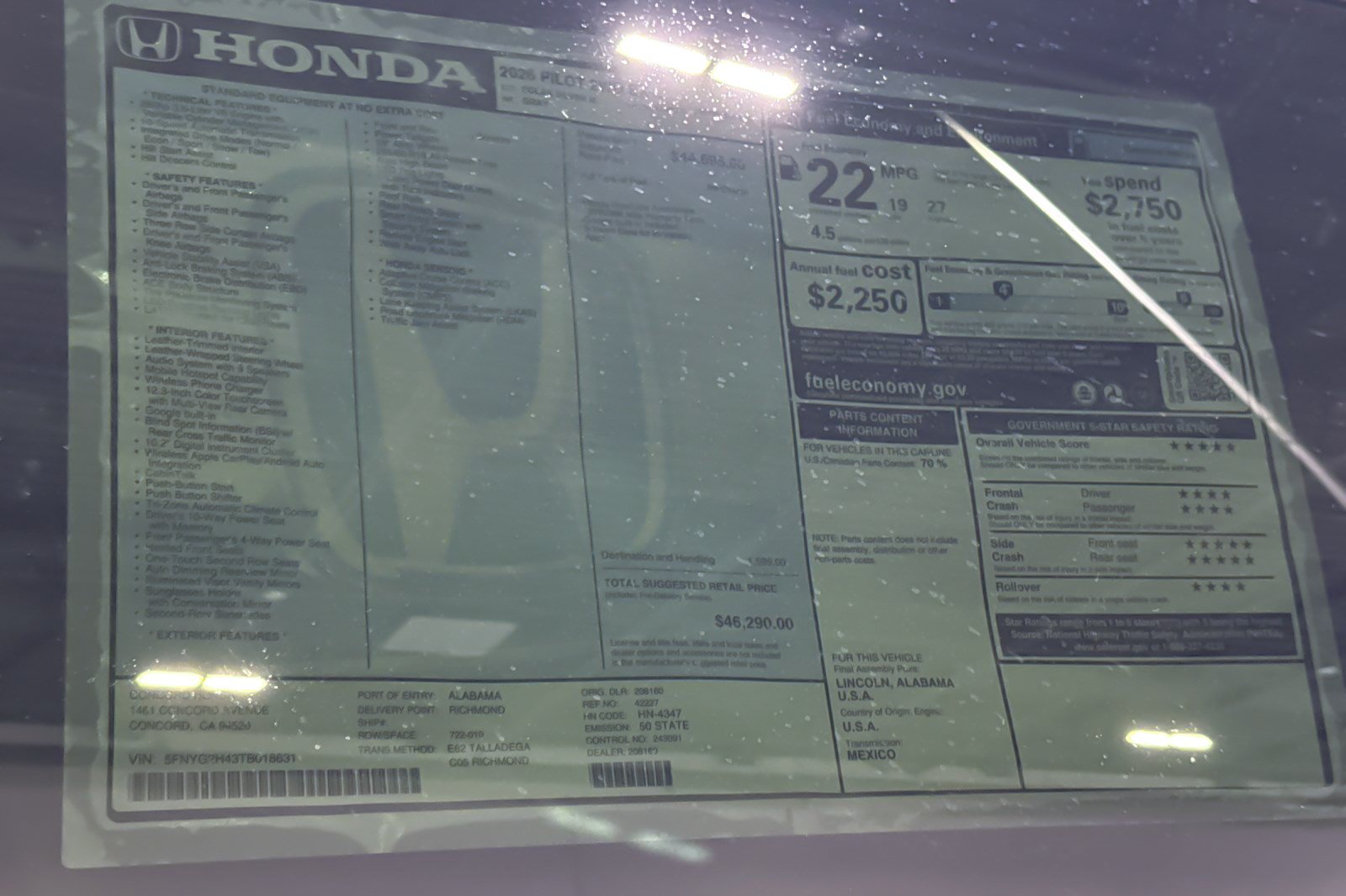 New 2026 Honda Pilot EX-L image 35