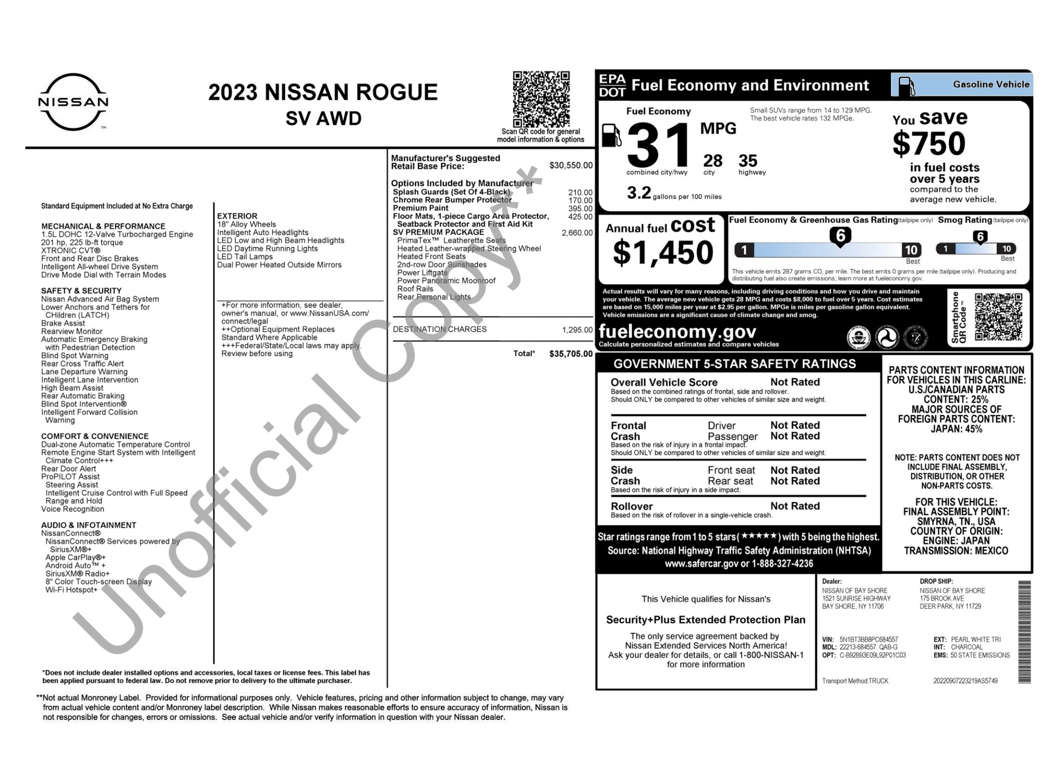 Used 2023 Nissan Rogue SV w/ SV Premium Package image 3