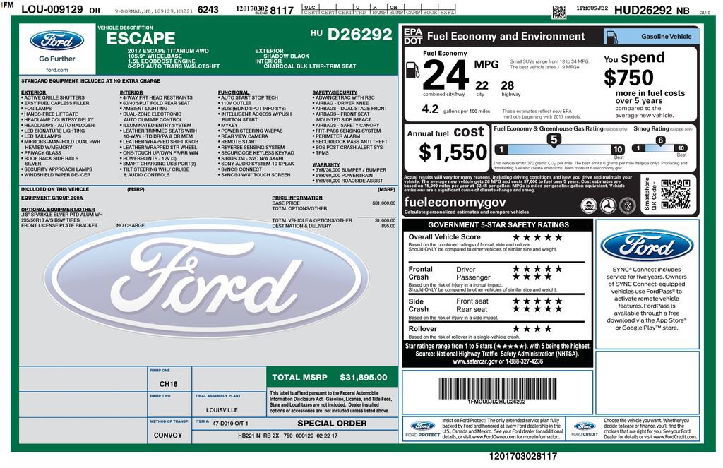 Used 2017 Ford Escape Titanium AWD/4WD image 4