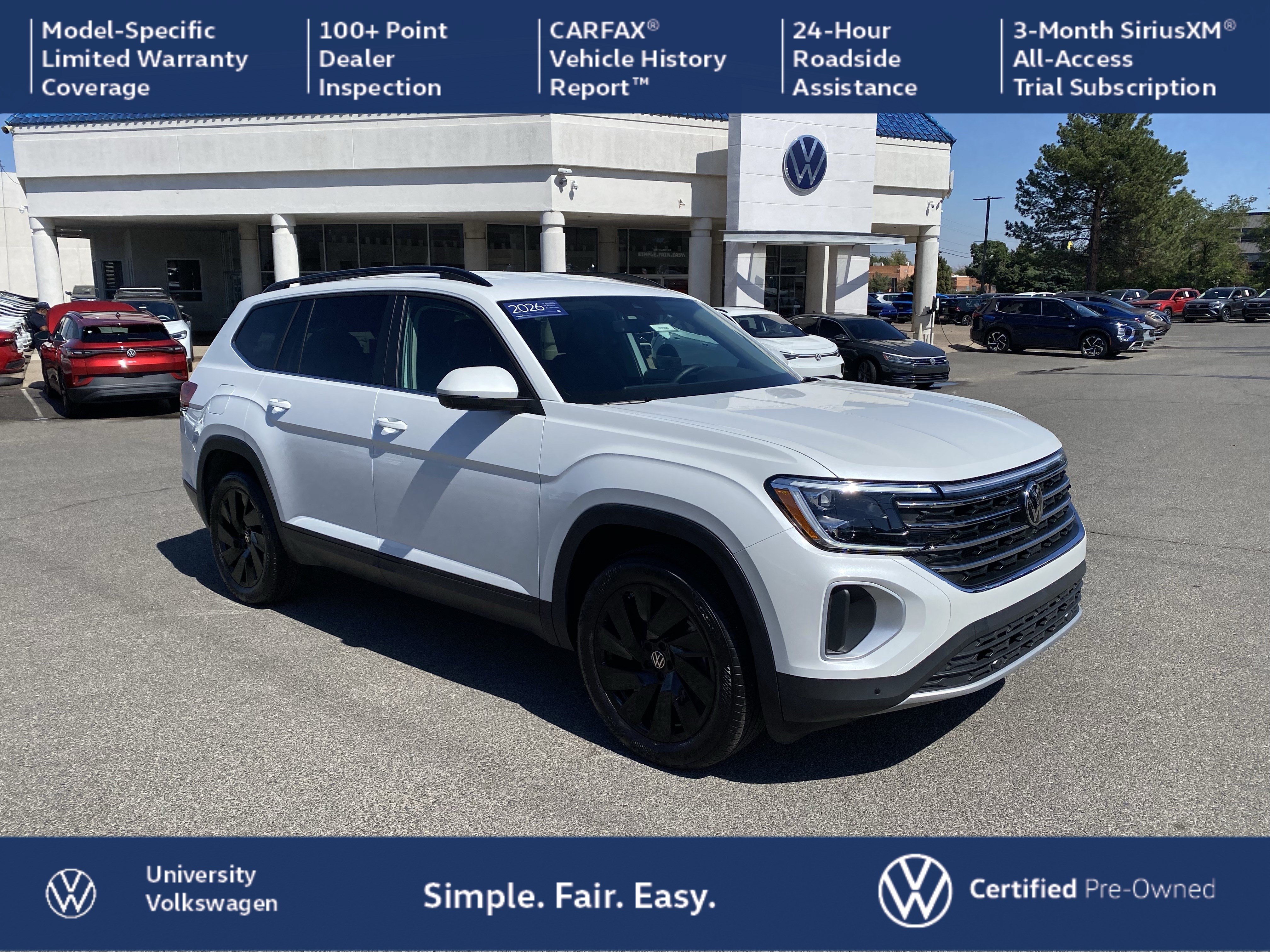 Certified 2026 Volkswagen Atlas SE w/ Black Wheel Package AWD/4WD image 1