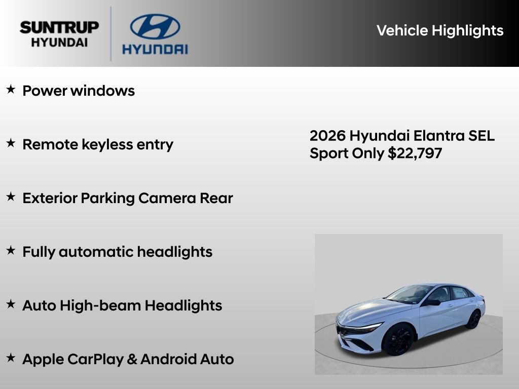 Used 2026 Hyundai Elantra Sport FWD image 16