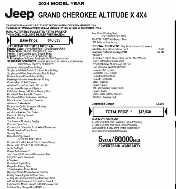 Used 2024 Jeep Grand Cherokee Altitude image 4