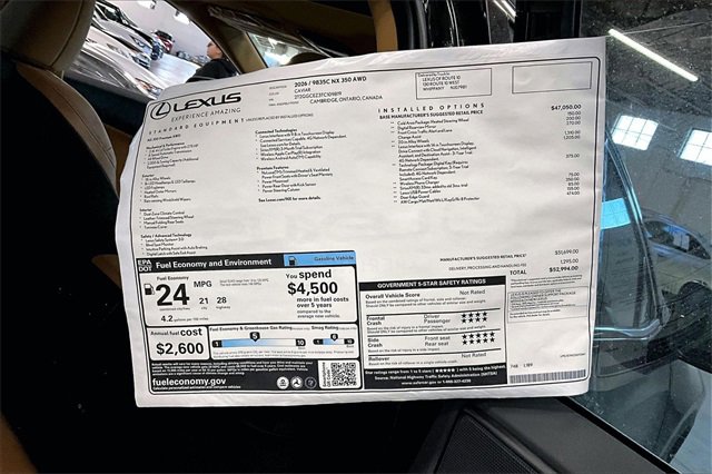 New 2026 Lexus NX 350 AWD w/ Premium Package image 14