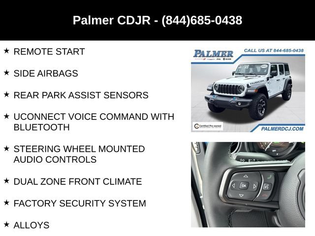 Certified 2025 Jeep Wrangler Unlimited Rubicon 4xe w/ Safety Group AWD/4WD image 18