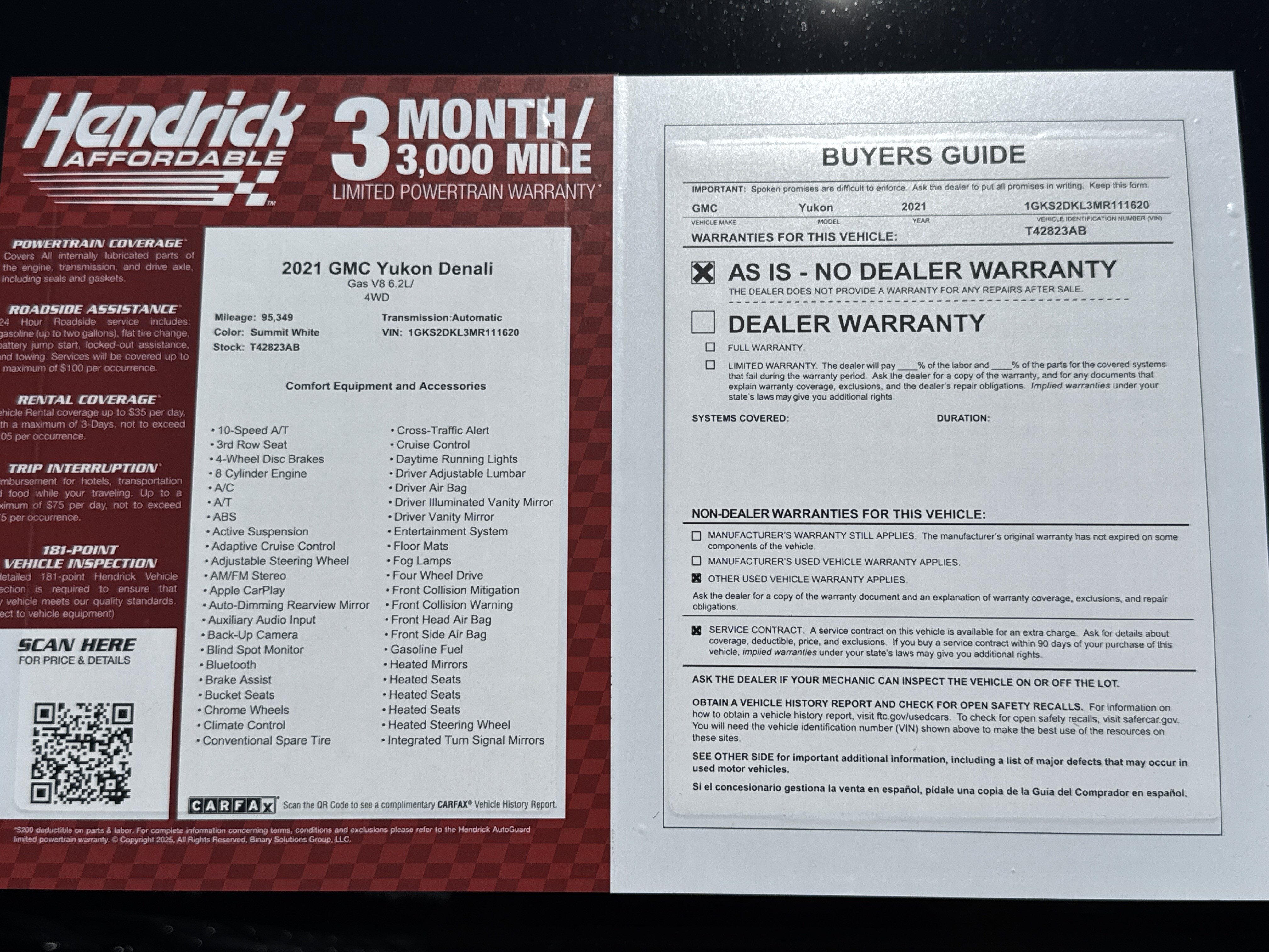 Used 2021 GMC Yukon Denali w/ Denali Premium Package AWD/4WD image 44
