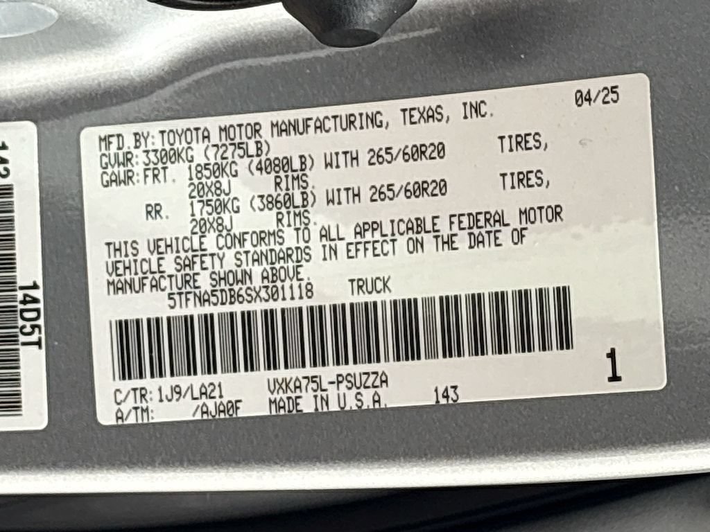 Certified 2025 Toyota Tundra Platinum AWD/4WD image 35