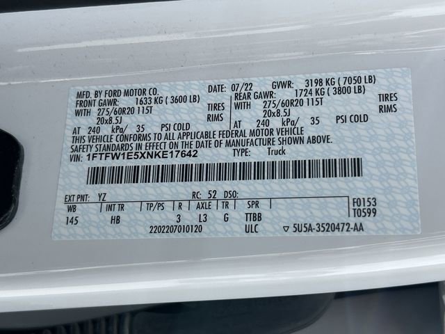 Certified 2022 Ford F150 Lariat AWD/4WD image 34