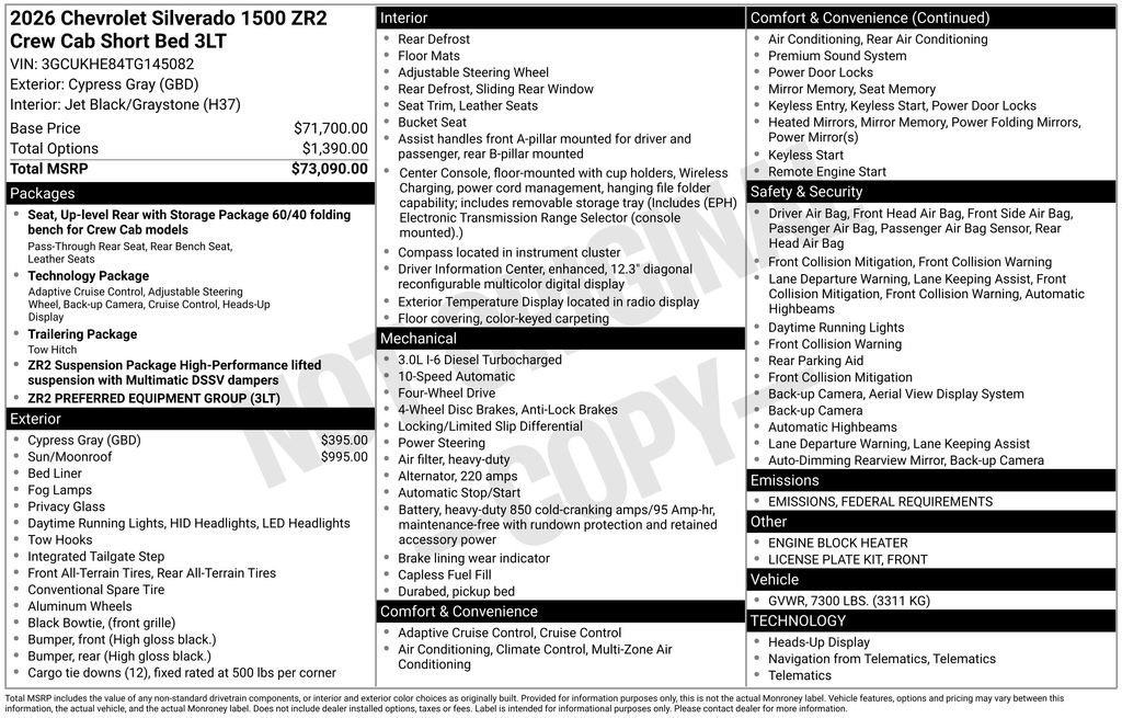 New 2026 Chevrolet Silverado 1500 ZR2 image 3