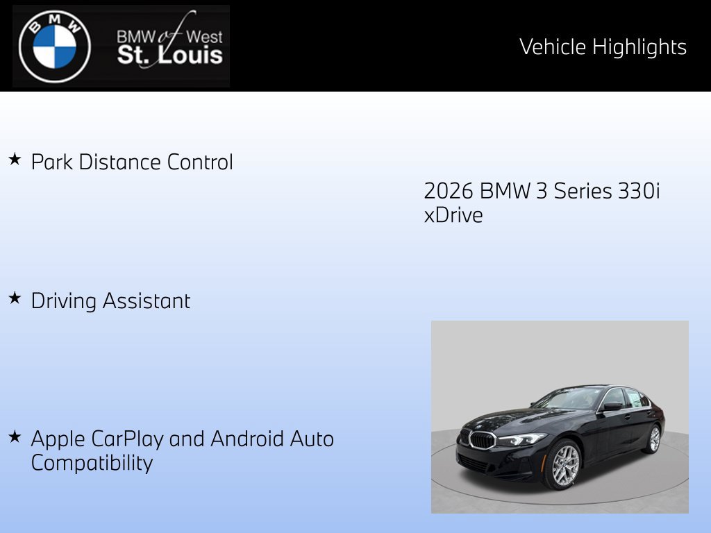 Certified 2026 BMW 330i xDrive Sedan w/ Convenience Package AWD/4WD image 16