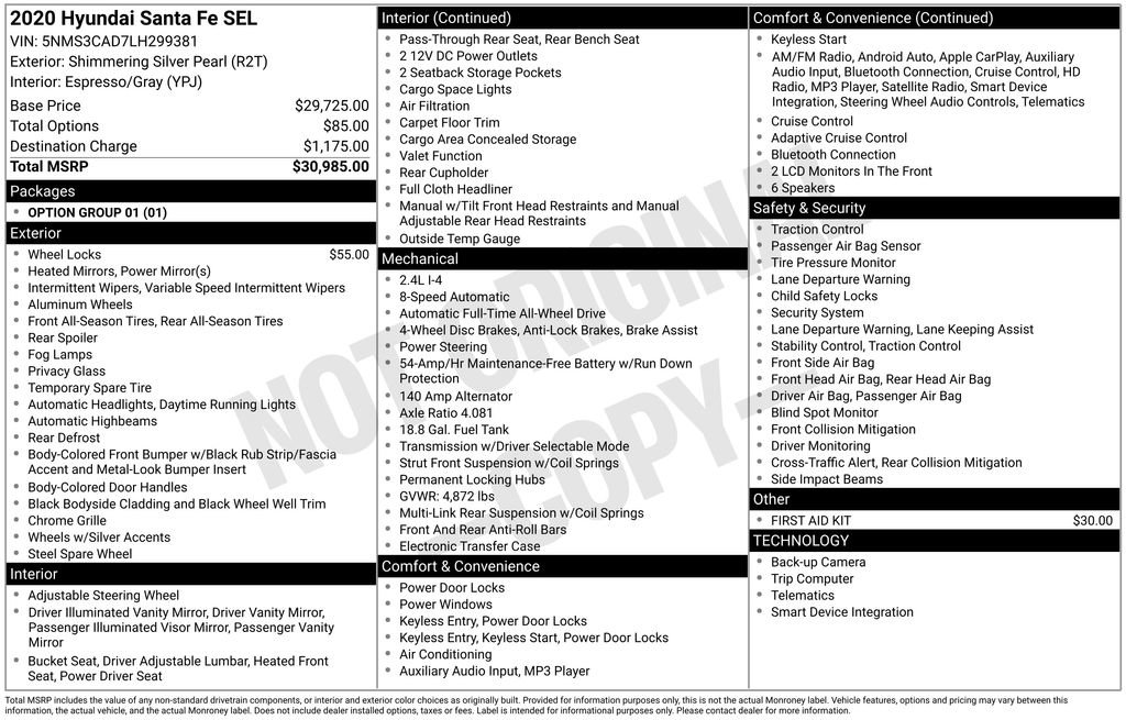 Used 2020 Hyundai Santa Fe SEL image 33