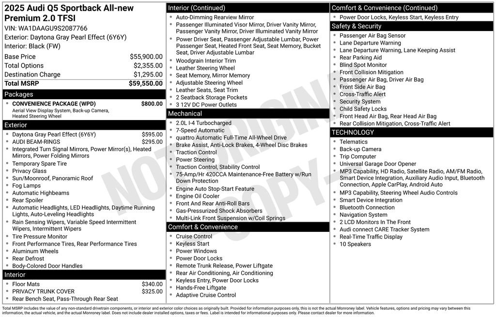 Used 2025 Audi Q5 Premium w/ Convenience Package AWD/4WD image 15