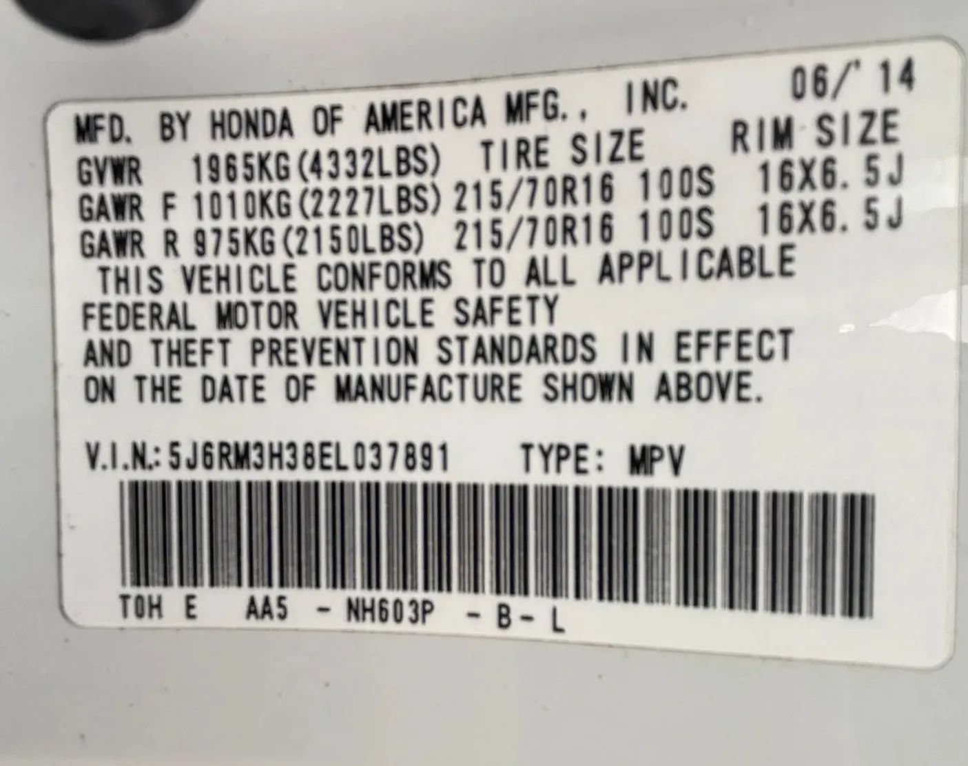 Used 2014 Honda CR-V LX image 28