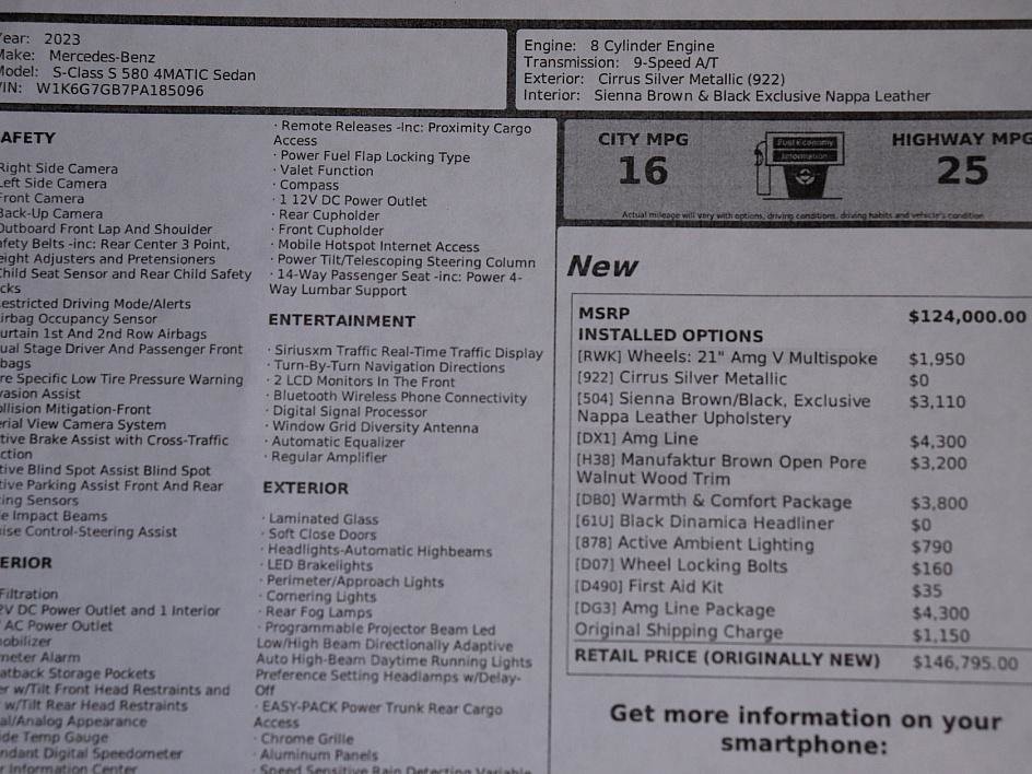 Used 2023 Mercedes-Benz S 580 4MATIC Sedan image 46