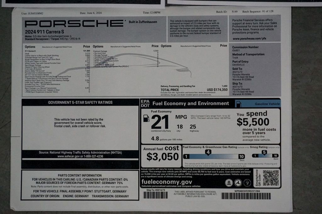 Used 2024 Porsche 911 Coupe image 91