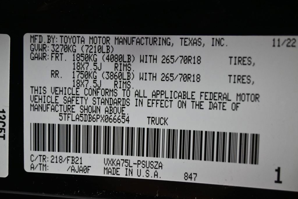 Used 2023 Toyota Tundra SR5 w/ SR5 Convenience Package AWD/4WD image 12