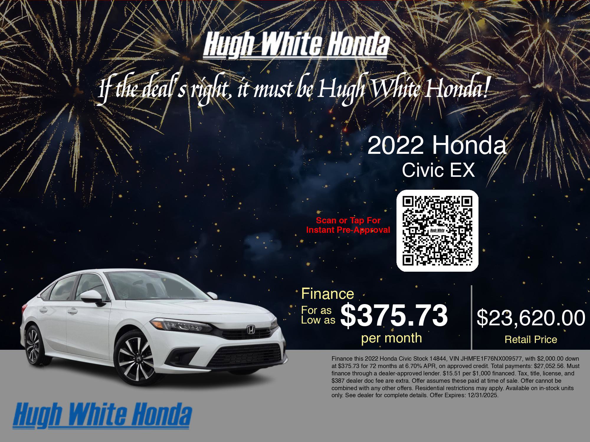Used 2022 Honda Civic EX image 3
