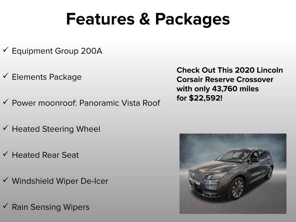 Used 2020 Lincoln Corsair Reserve w/ Elements Package image 4