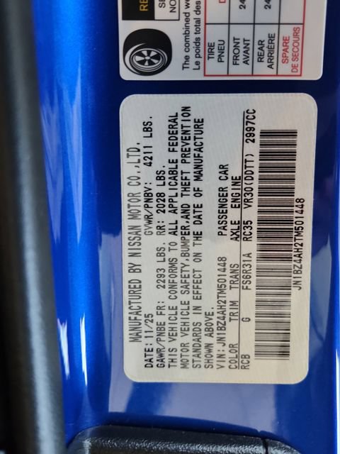 New 2026 Nissan Z Sport w/ Floor Mat Package RWD image 11