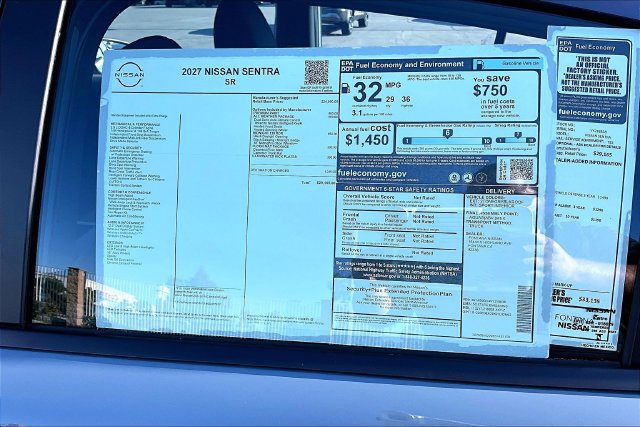 New 2027 Nissan Sentra SR w/ SR All Weather Package FWD image 14