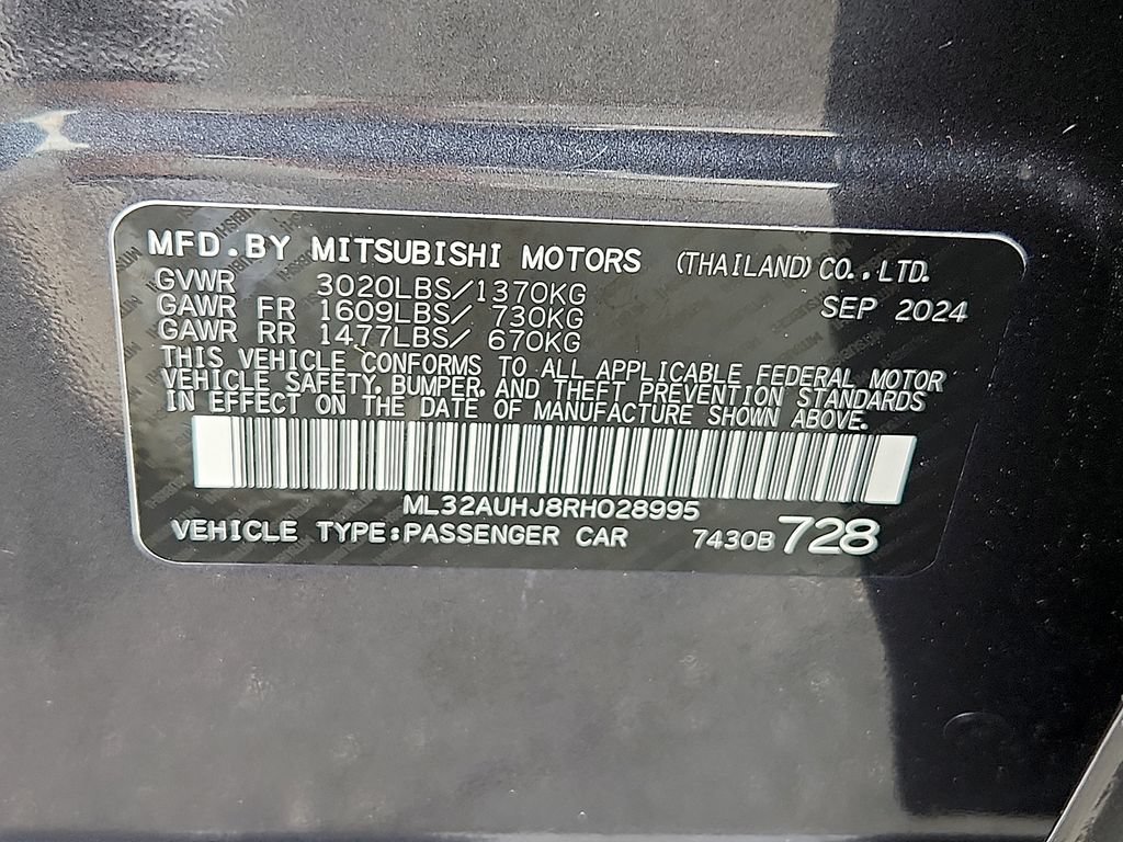 Used 2024 Mitsubishi Mirage ES FWD image 26