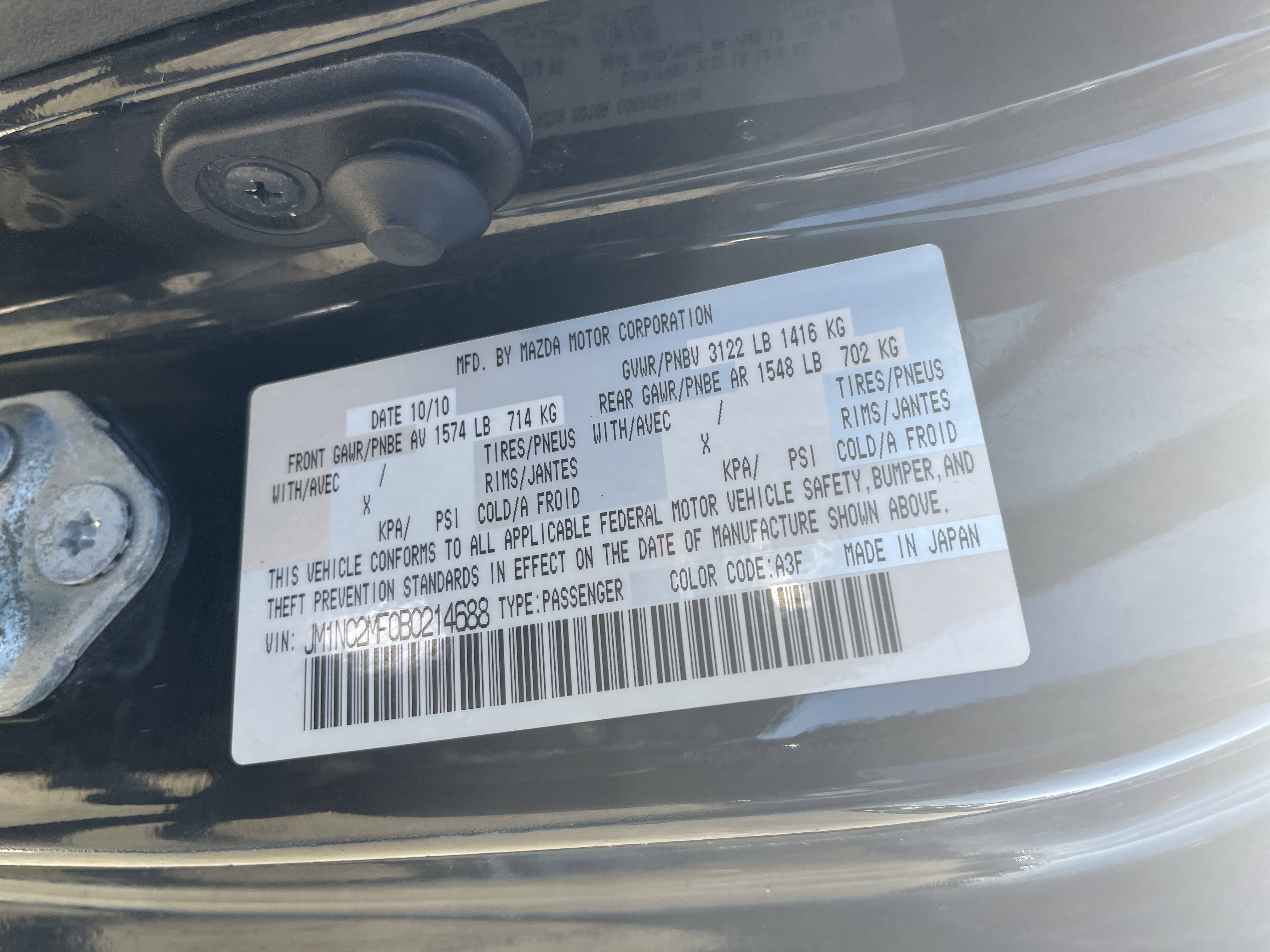 Used 2011 MAZDA MX-5 Miata Touring image 38