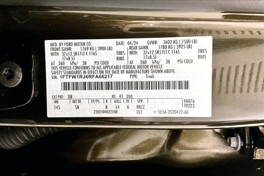 Used 2024 Ford F150 Raptor w/ Equipment Group 803A Raptor R image 32