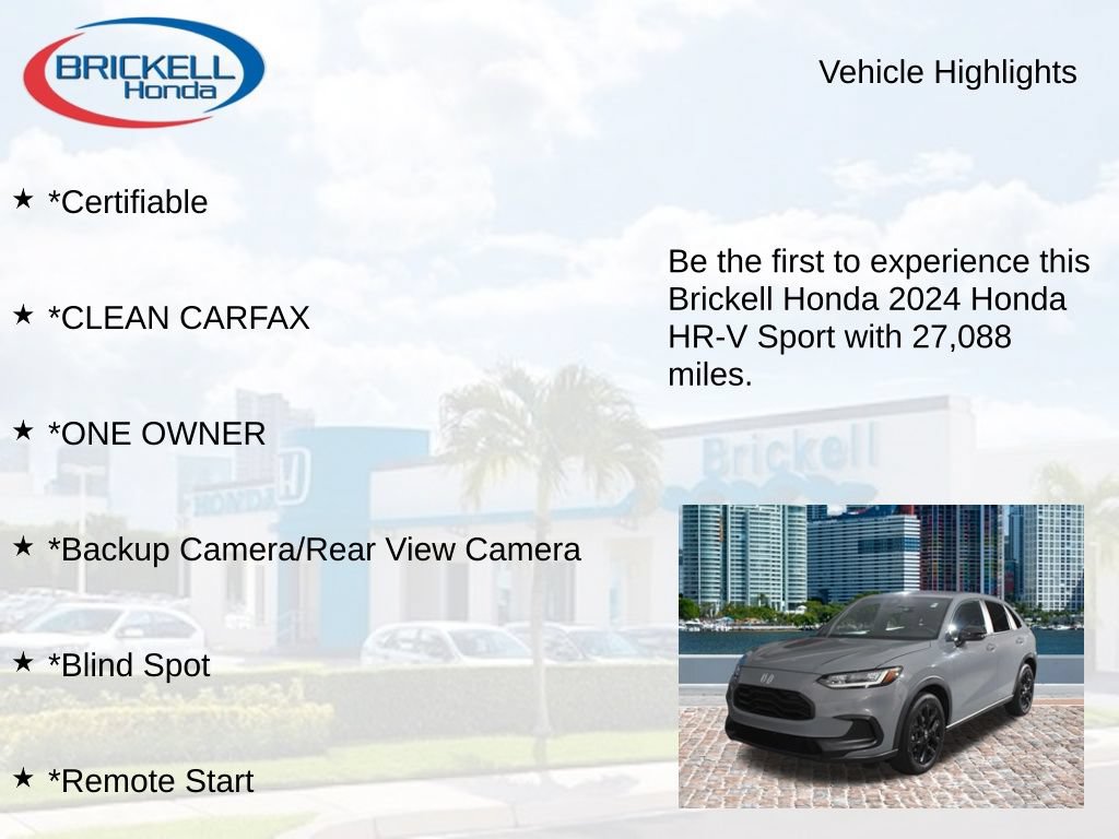 Used 2024 Honda HR-V Sport image 9