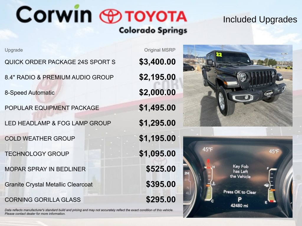 Used 2022 Jeep Gladiator Sport AWD/4WD image 4