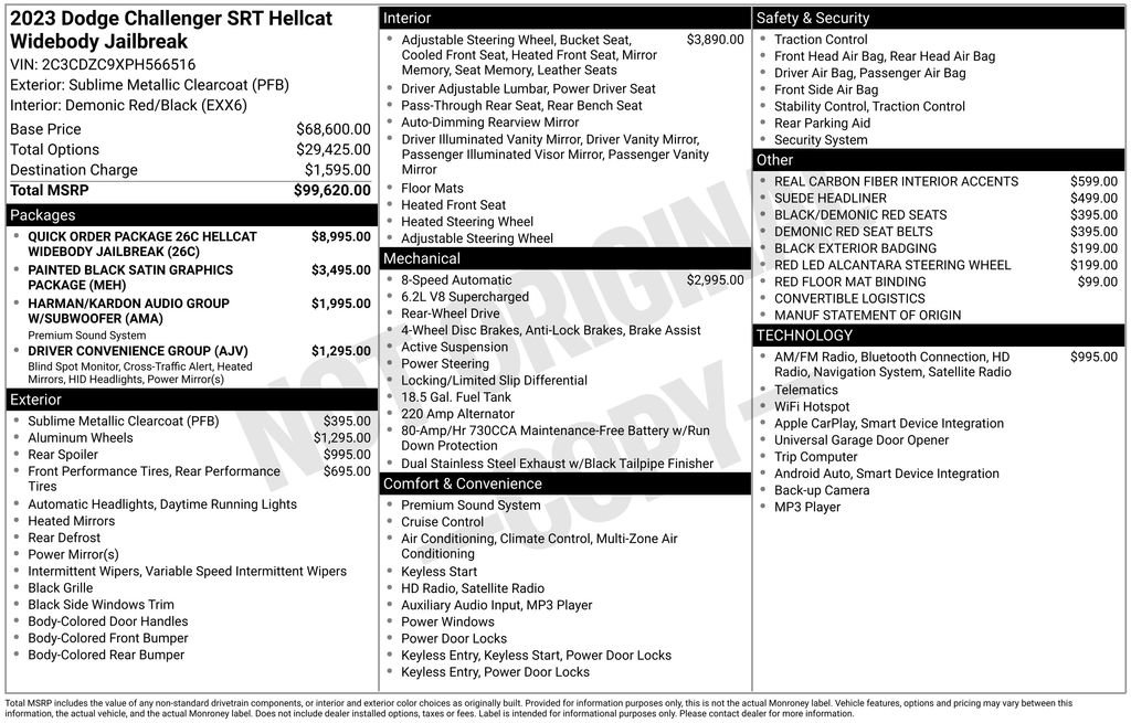 New 2023 Dodge Challenger SRT Hellcat image 4