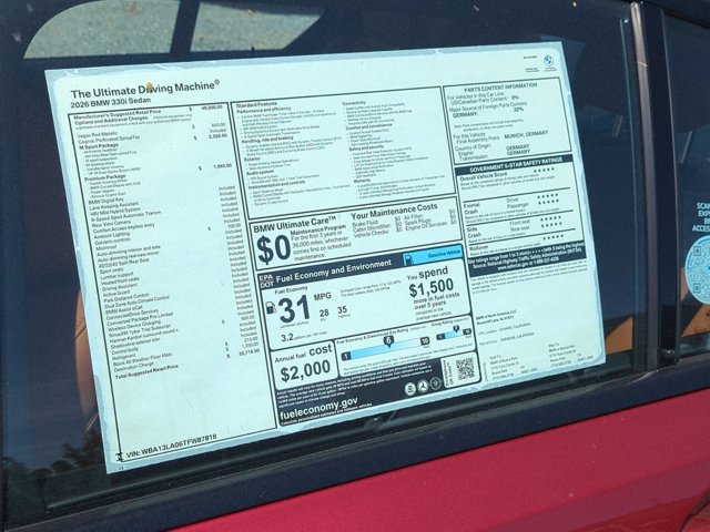 New 2026 BMW 330i Sedan w/ M Sport Package RWD image 18