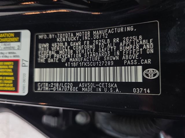 Used 2012 Toyota Camry SE w/ Leather Pkg FWD image 34